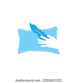 Pillow Logo, Bed and Sleep Design, Vector Illustration of Dream Icon