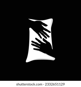 Pillow Logo, Bed and Sleep Design, Vector Illustration of Dream Icon