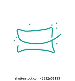 Logotipo de almohada, diseño de cama y sueño, Ilustración vectorial del icono del sueño