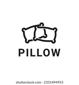 Pillow logo design creative idea