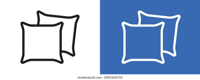 Pillow logo sign set vector outline