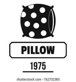 Pillow logo. Simple illustration of pillow vector logo for web