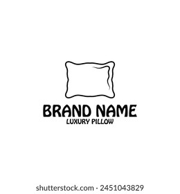 Plantilla del icono del Vector del logotipo de la almohada