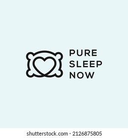 logotipo de amor de almohada. logotipo de almohada