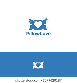 Pillow love vector Logo design template