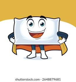 pillow mascot cartoon vector character