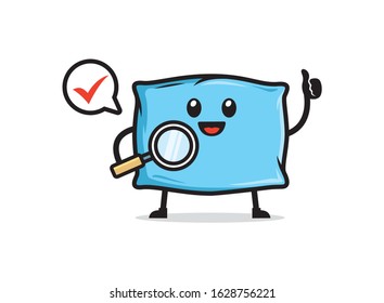 Pillow mascot character vector design