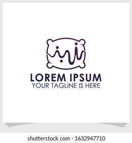 pillow and medical care logo template design vector, health logo design template