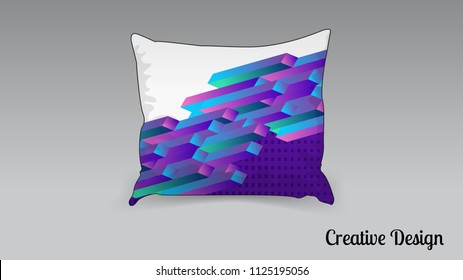 pillow Mock Up creative abstract vector energy design