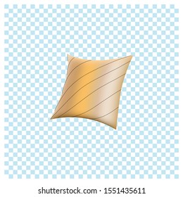 Pillow. Mock Up. Vector eps 10 on an isolated background. Design, interior, bedroom decoration.
