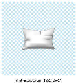 Pillow. Mock Up. Vector eps 10 on an isolated background. Design, interior, bedroom decoration.