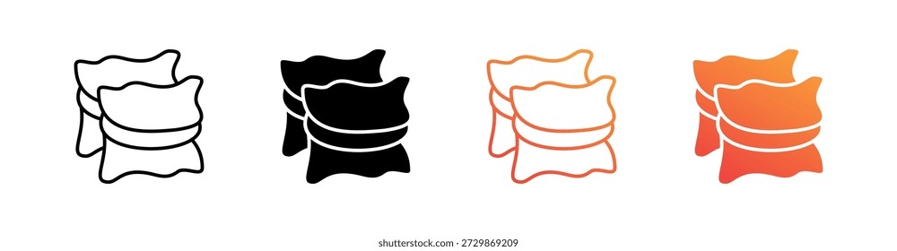 Pillow Multiple Style Icon Set