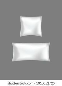 Pillow on gray background