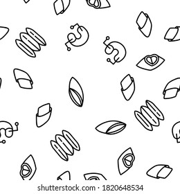 Pillow Orthopedic Vector Seamless Pattern Thin Line Illustration