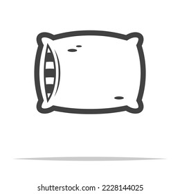 Pillow outline icon vector isolated