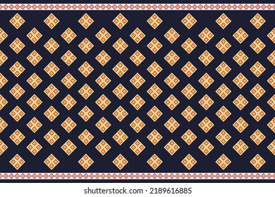Pillow pattern geometric style . Aztec tribal abstract modern print. Ethnic Vector for Textile, Wallpaper, Home decor, Mat, Carpet,Curtains-Bedding-Pillows. Background blue on Thai fabric design
