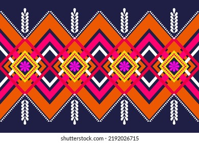 Pillow pattern geometric style . Aztec tribal abstract modern print. Ethnic Vector for Textile, Wallpaper, Home decor, Apparel, Carpet,Curtains-Bedding-Pillows. Background on Thai fabric design