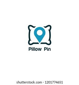 pillow pin logo icon designs vector