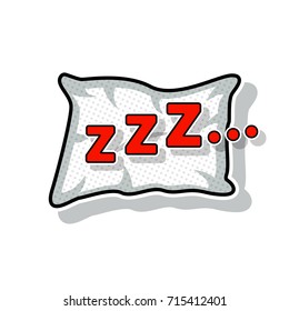 pillow pop art vector illustration