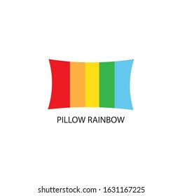 pillow rainbow icon logo vector