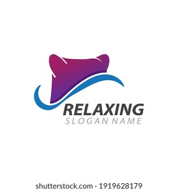 Pillow Relaxing logo business vector illustration design template