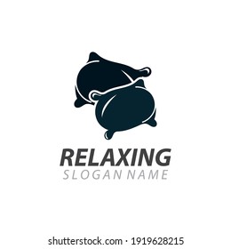 Pillow Relaxing logo business vector illustration design template