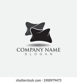 Plantilla de diseño de ilustración de vectores de logotipo relajante de almohada