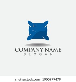 Pillow relaxing logo image vector illustration design template