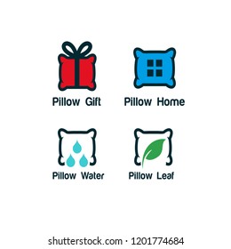 pillow set logo icon designs vector