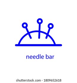 pillow for sewing needles. vector illustration. isolated on a white background