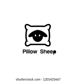 pillow sheep  logo icon designs vector