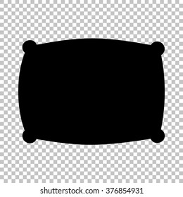 Pillow sign. Flat style icon on transparent background
