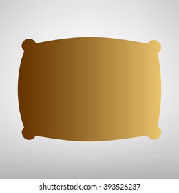 Pillow sign. Flat style icon