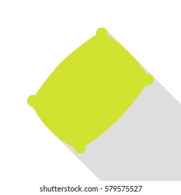 Pillow sign illustration. Pear icon with flat style shadow path.