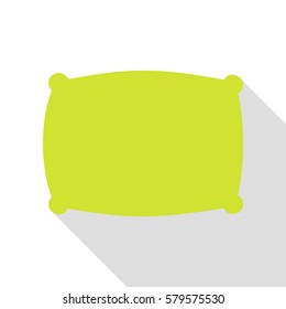 Pillow sign illustration. Pear icon with flat style shadow path.