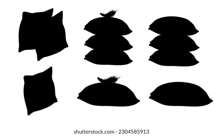 silueta de almohada, vector de alta calidad