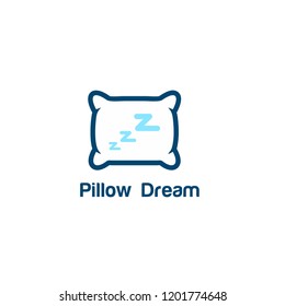 pillow sleep logo icon designs vector