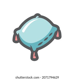 Pillow para dormir Icono del vector Ilustración de dibujos animados