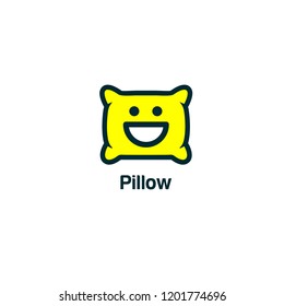 pillow smile logo icon designs vector