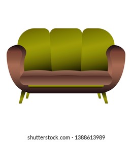 Pillow sofa icon. Cartoon of pillow sofa vector icon for web design isolated on white background