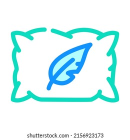 pillow soft accessory for sleep color icon vector. pillow soft accessory for sleep sign. isolated symbol illustration