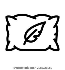 pillow soft accessory for sleep line icon vector. pillow soft accessory for sleep sign. isolated contour symbol black illustration