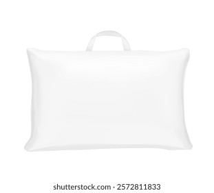 Pillow storage bag mockup. Vector illustration isolated on white background. Ready and simple to use for your design. EPS10.