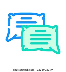 pillow talk sleep night color icon vector. pillow talk sleep night sign. isolated symbol illustration