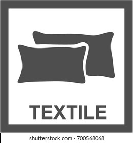 PILLOW TEXTILE SIGN VECTOR