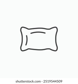 Pillow thin liner icon isolated