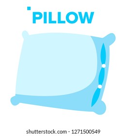 Pillow Vector. Healthy Sleep. Rest Symbol. Isolated Flat Cartoon Illustration