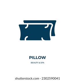 pillow vector icon. pillow, bed, sleep filled icons from flat beauty  spa concept. Isolated black glyph icon, vector illustration symbol element for web design and mobile apps