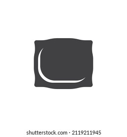 Pillow vector icon. filled flat sign for mobile concept and web design. Pillow glyph icon. Symbol, logo illustration. Vector graphics