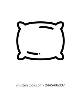 Kissen-Vektorgrafik-Symbol. Kissen flach Schild Design. Piktogramm des Kissensymbols. Kissen UX UI-Symbol